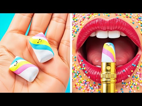 SCHOOL SURVIVAL GUIDE: SECRETLY HIDE FOOD AND MAKEUP*Clever Hacks for Your Classroom Adventures!🍫💄