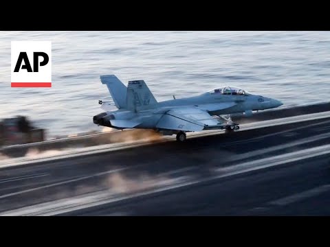 Fighter jets take off from aircraft carrier as Trump orders strikes on Yemen's capital