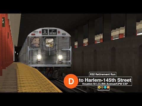 OpenBVE Special: 2021 R32 Retirement Run from 2nd Avenue to Harlem- 145th Street (R32) D Train