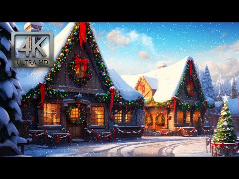 Santa's Workshop Background Ambience, Relaxing Christmas Lofi Music in a Snowy Winter Wonderland