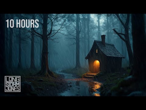 Whimsical Cottage Thunderstorm | Relaxing Storm Ambience with Splatty Rain & Rolling Thunder