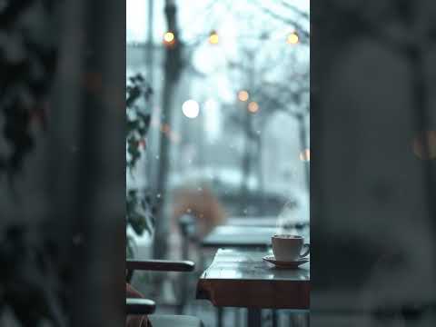 Winter Coffee Shop - Winter Ambience ❄️☕️ #shorts #coffeeshopambience #winterambience