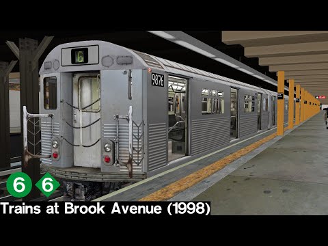 OpenBVE Virtual Railfanning Minis: 6 Trains at Brook Avenue (1998)