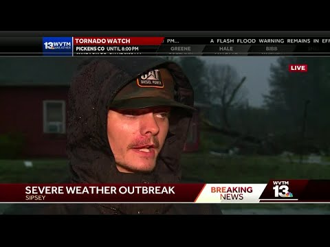 'It was really scary': Alabama man says he was holding his kids under him as severe storm tore th...