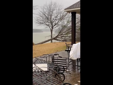 Alabama storm damage: Video shows Lake Tuscaloosa trees down