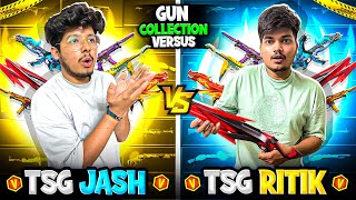 Free Fire TSG Jash And TSG Ritik Gun Colour Collection Versus Epic Battle😍🥵 -Garena Free Fire