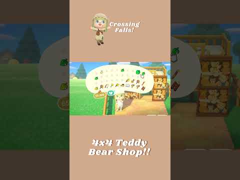 Making Mini Builds in ACNH - Teddy Shop! #acnhspeedbuild #acnhinspo #animalcrossingdesigns