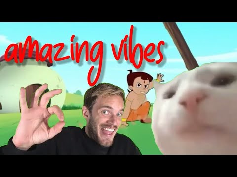 pewdiepie vibing to chhota bheem(remix) meme