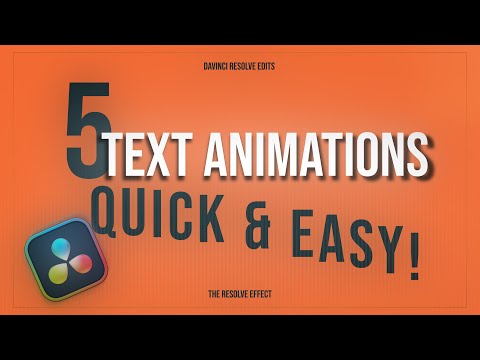 5 Text Animations to Elevate Your Edit | Davinci Resolve 19 Tutorial (Quick & Easy!)