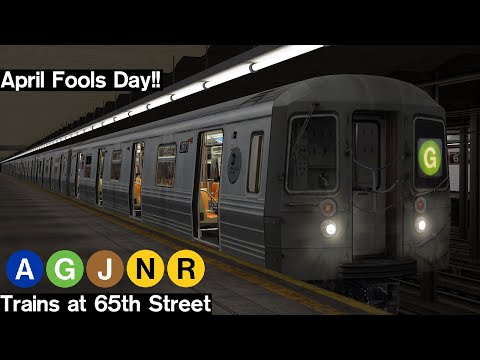 OpenBVE Virtual Railfanning: A, G, J, N and R trains at 65th Street