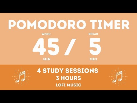 45 / 5  Pomodoro Timer - 3,5 hours study || Lofi music - Study for dreams - Deep focus - Study timer