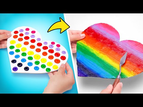 Romantic Colorful Masterpiece🌈St. Valentine Art for Kids by Slick Slime Sam's Maker World