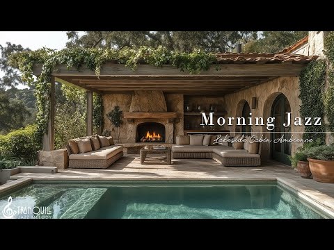 Tranquill Jazz | Spring Morning Cabin By The Lake, Fireplace, Birdsong, Morning Sunshine Helps Relax